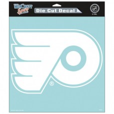 Philadelphia Flyers White Logo Perfect Cut Color Decal 8" X 8"